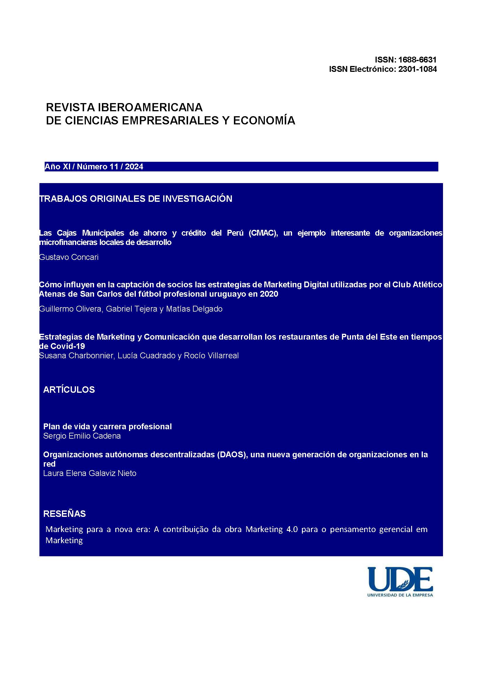 					Ver Vol. 11 Núm. 11 (2024): REVISTA IBEROAMERICANA DE CIENCIAS EMPRESARIALES Y ECONONOMÍA AÑO 11 NÚMERO 11, 2024
				